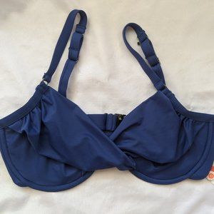 NWT Swim Systems Deep Blue Bikini Top - 34DD